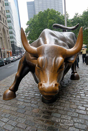 Charging Bull. Financial district, New York City, New York, USA.