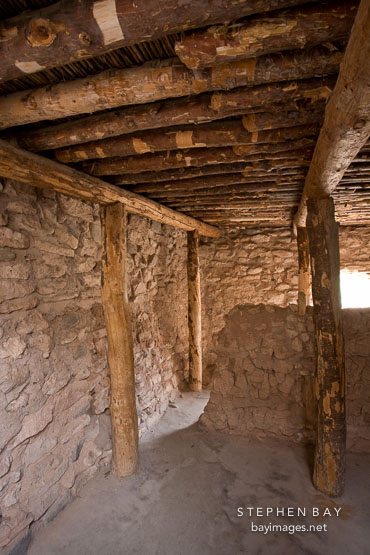 Inside pueblo room. Tuzigoot National Monument, Arizona, USA,