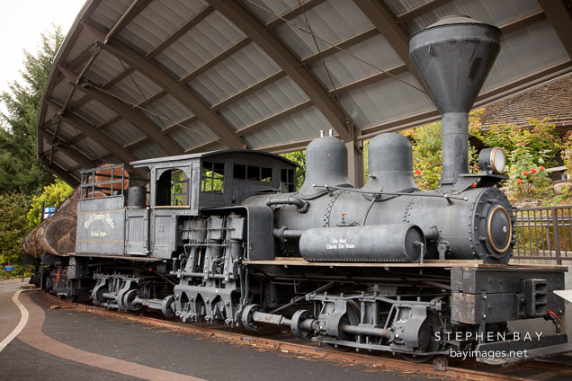 Peggy, an old-style Lima shay-geared locomotive. Portland, Oregon.