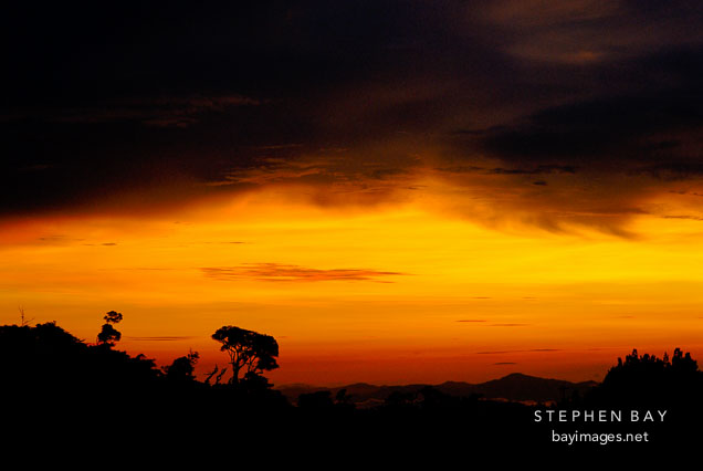 Sunset over Monteverde. Costa Rica.
