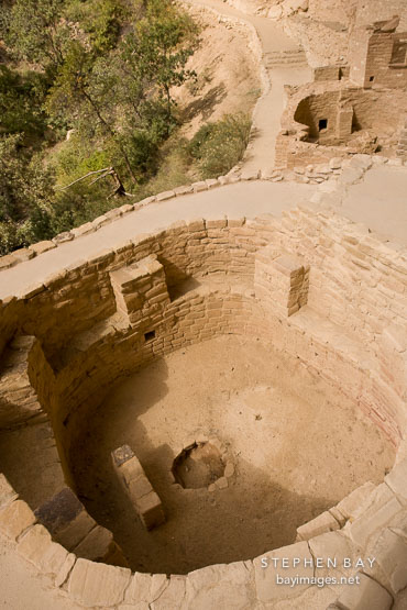 Kiva at Cliff Palace. Mesa Verde NP, Colorado.