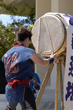 Taiko drummers, Cherry blossom festival. Japantown, San Francisco, California, USA. - Photo #3600