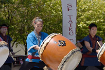 Taiko drummers, Cherry blossom festival. Japantown, San Francisco, California, USA. - Photo #3601