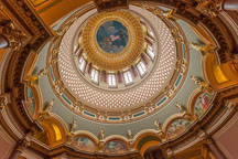 Iowa State Capitol dome viewed from the inside. Des Moines, Iowa. - Photo #33010