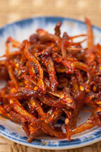Spicy anchovies or myeolchi (myulchi) bokkeum doused with a sweet and spicy sauce - Photo #22210