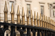 Metal fence at the George Washington Monument. Mount Vernon Place, Baltimore, Maryland, USA. - Photo #3910