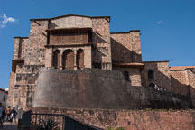 The Spanish church atop the Incan foundation at Qoricancha.