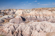 The Blue Mesa badlands are formed from bentonite clay. Petrified Forest NP, Arizona. - Photo #18011