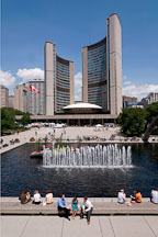 City Hall and Nathan Phillips Square. Toronto, Canada. - Photo #19812
