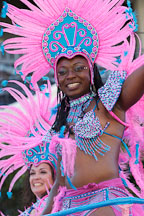 African-American woman at Carnaval's grand parade. San Francisco, California, USA. - Photo #6213