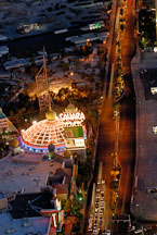 Aerial view of the Sahara hotel and Las Vegas Boulevard. Las Vegas, Nevada, USA. - Photo #13616
