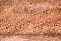 Close-up of sandstone wall with erosion from wind and water. Canyon de Chelly, Arizona. - Photo #18217