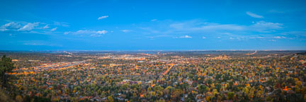 Panorama of Boulder taken at night. - Photo #33119