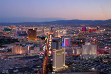 Aerial view of Las Vegas Boulevard. Las Vegas, Nevada, USA. - Photo #13602