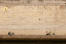 Parisians on the Seine. Paris, France. - Photo #31302