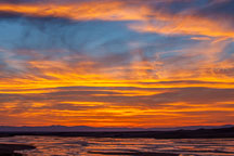 Sunset on Medano creek. Great Sand Dunes National Park, Colorado. - Photo #33202