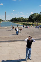 Tourist photographing the Lincoln Memorial. Washington, D.C., USA. - Photo #11502