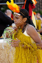 African-American girl at Carnaval's grand parade. San Francisco, California, USA. - Photo #6220