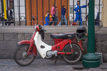 Parked motorcycle in Lima, Peru. - Photo #8822