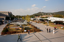The outdoor exhibition area of the War Memorial of Korea features many full-sized historic and modern planes. - Photo #20824