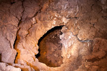 Pit in Sentinel Cave. Lava Beds NM, California. - Photo #27324