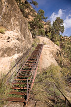 Metal stairway created by the NPS to access Balcony House. Mesa Verde NP, Colorado. - Photo #18725