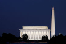 Lincoln Memorial and the Washington Monument. Washington, D.C., USA. - Photo #11427