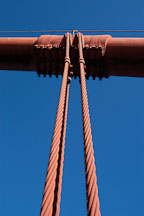 Support cables. Golden Gate Bridge, San Francisco, California. - Photo #2728