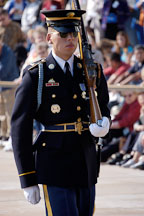 Soldier marching at the Tomb of the Unknowns, Arlington National Cemetery. Arlington, Virginia, USA. - Photo #11128