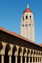 Hoover tower and the Quad. Stanford University. Stanford, California, USA. - Photo #3828