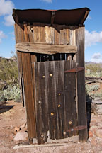 Wooden outhouse. Goldfield, Phoenix, Arizona, USA. - Photo #5528