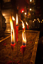 Close-up of candles. Man Mo Temple, Hong Kong, China. - Photo #15128
