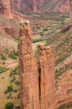 Spider Rock is named for the Spider Woman who taught the Navajo to weave. Canyon de Chelly, Arizona. - Photo #18428