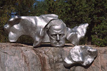 Eila Hiltunen's sculpture of Jean Sibelius. Helsinki, Finland. - Photo #329