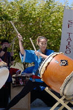 Taiko drummers, Cherry blossom festival. Japantown, San Francisco, California, USA. - Photo #3603