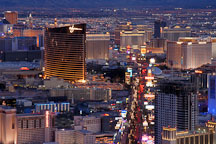 Aerial view of Las Vegas Boulevard. Las Vegas, Nevada, USA. - Photo #13603