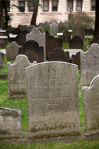 Old weathered tombstone. Trinity Church, New York City. - Photo #25403