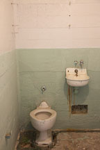 Toilet and sink in cell. Alcatraz, California. - Photo #22130