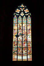 Stained glass in Saint Barabara's church. Kutna Hora, Czech Republic. - Photo #29852