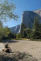 El Capitan viewed from Cathedral Beach. Yosemite National Park, California, USA. - Photo #4632