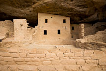 Stone and mortar wall at Spruce Tree House. Mesa Verde NP, Colorado. - Photo #18632