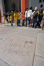 Shirley Temple's hand and footprints. Hollywood, California, USA. - Photo #7533