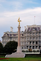 First Division Monument in front of the Dwight D. Eisenhower Executive Office Building. Washington, D.C., USA. - Photo #11034