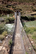 Restored iron bridge south of Paro, Bhutan. - Photo #22334