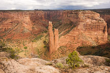 Spider Rock seen from the South Rim overlook. Canyon de Chelly, Arizona. - Photo #18435