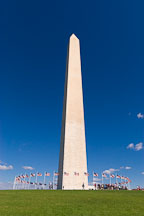 Washington Monument surrounded by American flags. Washington, D.C., USA. - Photo #11435