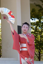 Japanese classical dance: Nihon Buyo Kiyonomoto Ryu. Cherry blossom festival, Japantown, San Francisco, California, USA. - Photo #3636