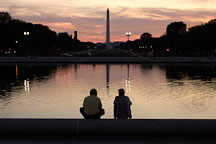 Washington Monument and the Capitol reflecting pool. Washington, D.C. - Photo #1837