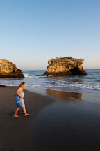 Girl at Natural bridges state beach, California, USA. - Photo #3804