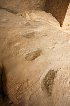 Footholds in rock surface at Balcony House. Mesa Verde NP, Colorado. - Photo #18741